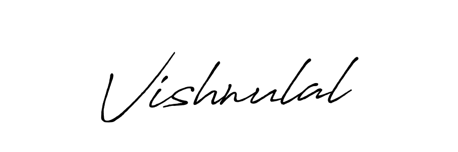 Design your own signature with our free online signature maker. With this signature software, you can create a handwritten (Antro_Vectra_Bolder) signature for name Vishnulal. Vishnulal signature style 7 images and pictures png