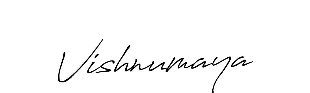 Also we have Vishnumaya name is the best signature style. Create professional handwritten signature collection using Antro_Vectra_Bolder autograph style. Vishnumaya signature style 7 images and pictures png