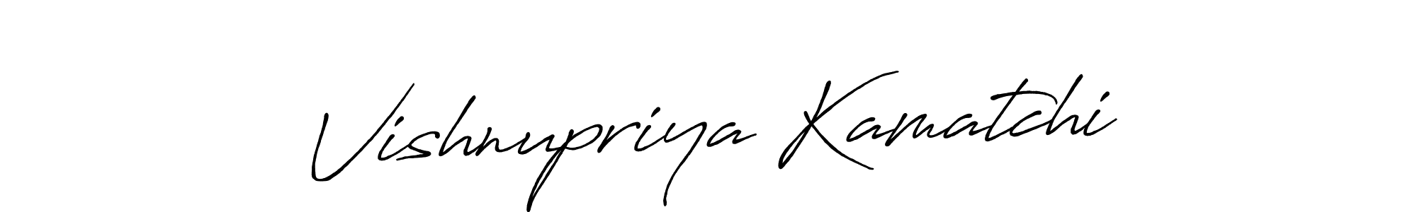 Vishnupriya Kamatchi stylish signature style. Best Handwritten Sign (Antro_Vectra_Bolder) for my name. Handwritten Signature Collection Ideas for my name Vishnupriya Kamatchi. Vishnupriya Kamatchi signature style 7 images and pictures png