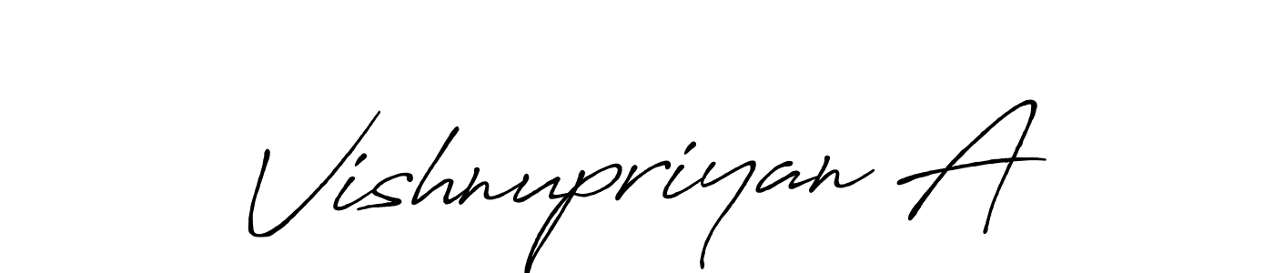 Design your own signature with our free online signature maker. With this signature software, you can create a handwritten (Antro_Vectra_Bolder) signature for name Vishnupriyan A. Vishnupriyan A signature style 7 images and pictures png
