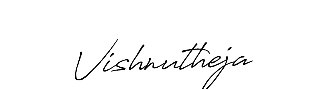 Design your own signature with our free online signature maker. With this signature software, you can create a handwritten (Antro_Vectra_Bolder) signature for name Vishnutheja. Vishnutheja signature style 7 images and pictures png