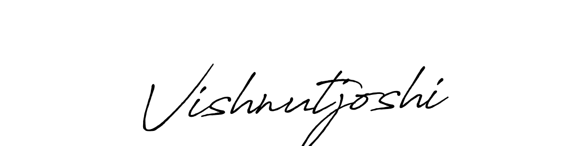 How to make Vishnutjoshi name signature. Use Antro_Vectra_Bolder style for creating short signs online. This is the latest handwritten sign. Vishnutjoshi signature style 7 images and pictures png