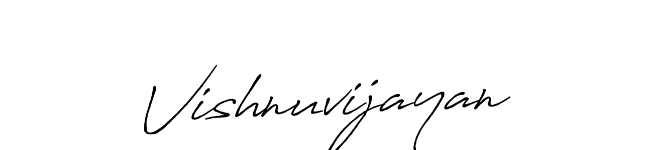 Design your own signature with our free online signature maker. With this signature software, you can create a handwritten (Antro_Vectra_Bolder) signature for name Vishnuvijayan. Vishnuvijayan signature style 7 images and pictures png