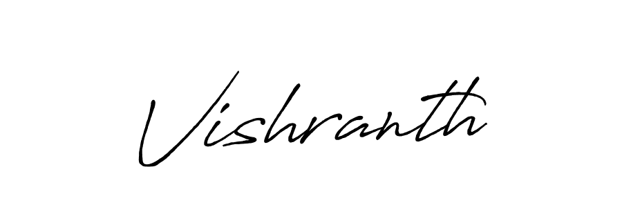 Also You can easily find your signature by using the search form. We will create Vishranth name handwritten signature images for you free of cost using Antro_Vectra_Bolder sign style. Vishranth signature style 7 images and pictures png