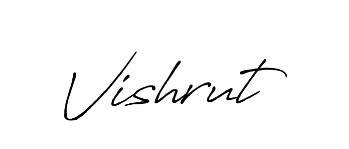 Make a beautiful signature design for name Vishrut. Use this online signature maker to create a handwritten signature for free. Vishrut signature style 7 images and pictures png