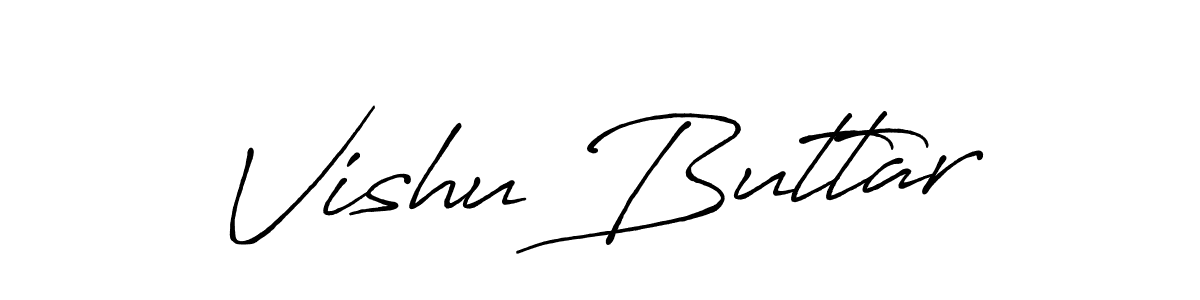 It looks lik you need a new signature style for name Vishu Buttar. Design unique handwritten (Antro_Vectra_Bolder) signature with our free signature maker in just a few clicks. Vishu Buttar signature style 7 images and pictures png