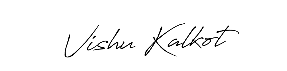 Also You can easily find your signature by using the search form. We will create Vishu Kalkot name handwritten signature images for you free of cost using Antro_Vectra_Bolder sign style. Vishu Kalkot signature style 7 images and pictures png