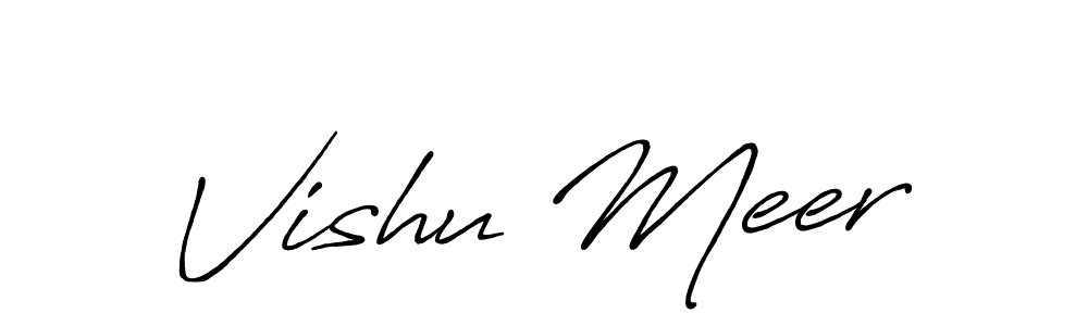 Once you've used our free online signature maker to create your best signature Antro_Vectra_Bolder style, it's time to enjoy all of the benefits that Vishu Meer name signing documents. Vishu Meer signature style 7 images and pictures png