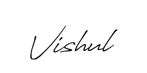 The best way (Antro_Vectra_Bolder) to make a short signature is to pick only two or three words in your name. The name Vishul include a total of six letters. For converting this name. Vishul signature style 7 images and pictures png