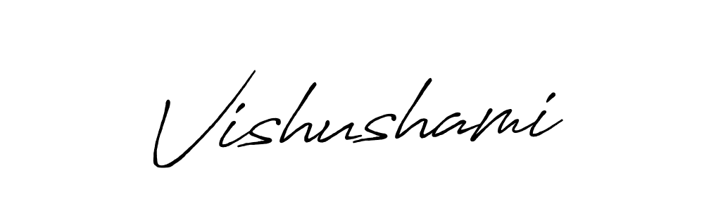 Vishushami stylish signature style. Best Handwritten Sign (Antro_Vectra_Bolder) for my name. Handwritten Signature Collection Ideas for my name Vishushami. Vishushami signature style 7 images and pictures png