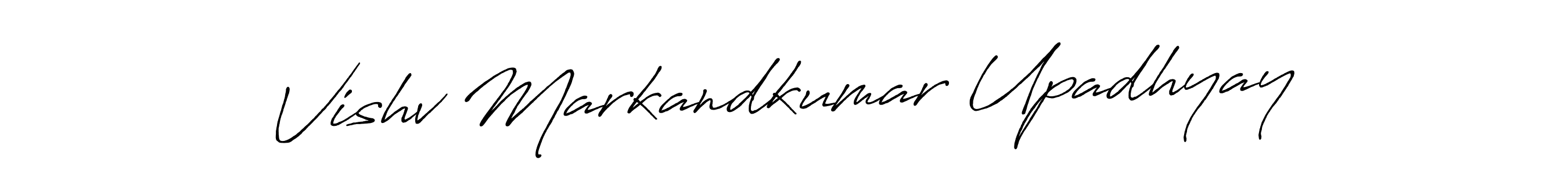 Design your own signature with our free online signature maker. With this signature software, you can create a handwritten (Antro_Vectra_Bolder) signature for name Vishv Markandkumar Upadhyay. Vishv Markandkumar Upadhyay signature style 7 images and pictures png