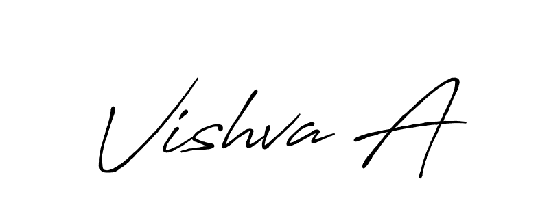 How to make Vishva A signature? Antro_Vectra_Bolder is a professional autograph style. Create handwritten signature for Vishva A name. Vishva A signature style 7 images and pictures png