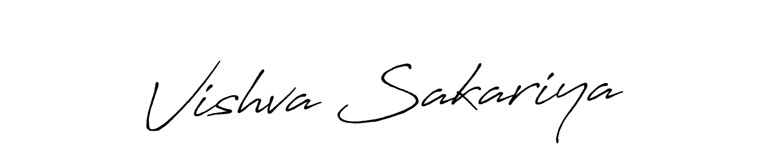 It looks lik you need a new signature style for name Vishva Sakariya. Design unique handwritten (Antro_Vectra_Bolder) signature with our free signature maker in just a few clicks. Vishva Sakariya signature style 7 images and pictures png