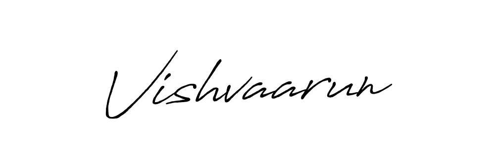 Make a beautiful signature design for name Vishvaarun. With this signature (Antro_Vectra_Bolder) style, you can create a handwritten signature for free. Vishvaarun signature style 7 images and pictures png