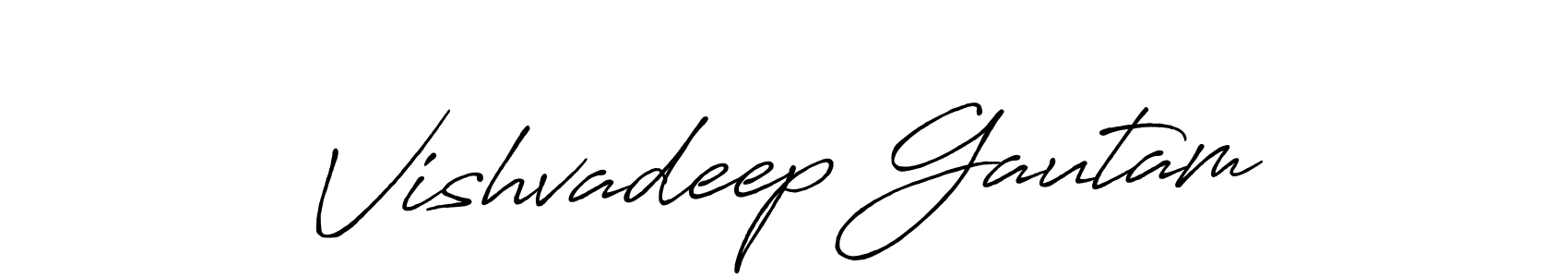 This is the best signature style for the Vishvadeep Gautam name. Also you like these signature font (Antro_Vectra_Bolder). Mix name signature. Vishvadeep Gautam signature style 7 images and pictures png