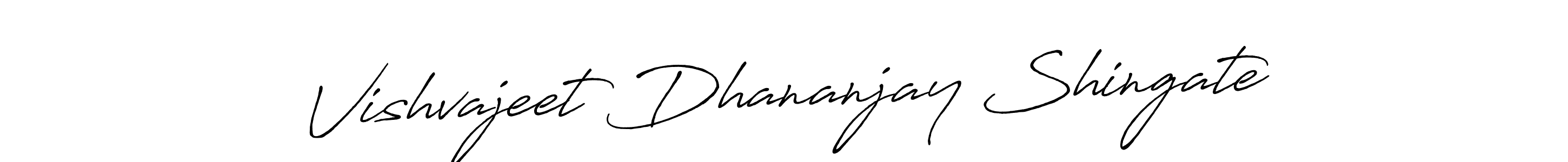 Make a beautiful signature design for name Vishvajeet Dhananjay Shingate. With this signature (Antro_Vectra_Bolder) style, you can create a handwritten signature for free. Vishvajeet Dhananjay Shingate signature style 7 images and pictures png