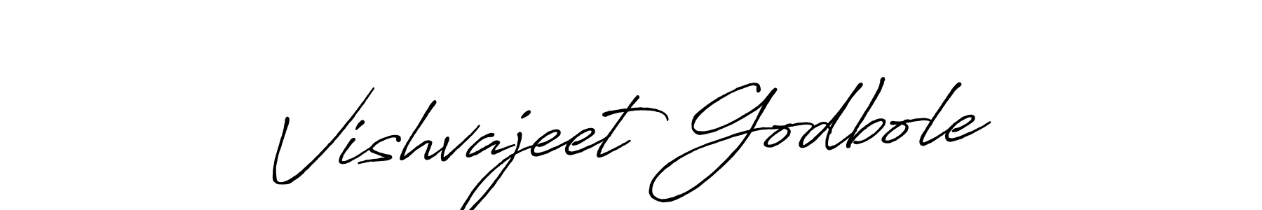How to make Vishvajeet Godbole signature? Antro_Vectra_Bolder is a professional autograph style. Create handwritten signature for Vishvajeet Godbole name. Vishvajeet Godbole signature style 7 images and pictures png