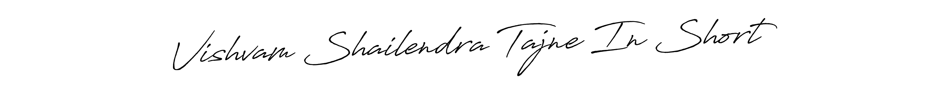 Design your own signature with our free online signature maker. With this signature software, you can create a handwritten (Antro_Vectra_Bolder) signature for name Vishvam Shailendra Tajne In Short. Vishvam Shailendra Tajne In Short signature style 7 images and pictures png