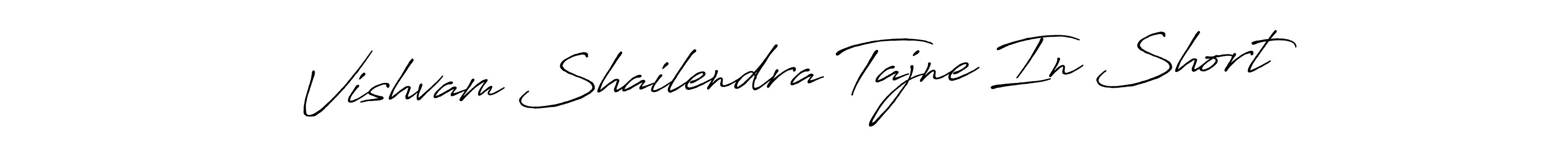 How to Draw Vishvam Shailendra Tajne In Short signature style? Antro_Vectra_Bolder is a latest design signature styles for name Vishvam Shailendra Tajne In Short. Vishvam Shailendra Tajne In Short signature style 7 images and pictures png