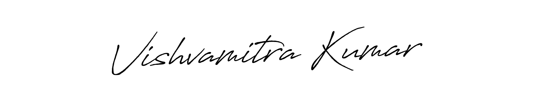 Create a beautiful signature design for name Vishvamitra Kumar. With this signature (Antro_Vectra_Bolder) fonts, you can make a handwritten signature for free. Vishvamitra Kumar signature style 7 images and pictures png