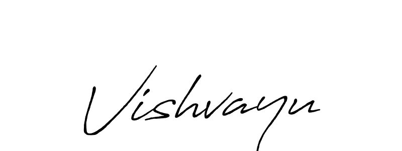 Vishvayu stylish signature style. Best Handwritten Sign (Antro_Vectra_Bolder) for my name. Handwritten Signature Collection Ideas for my name Vishvayu. Vishvayu signature style 7 images and pictures png