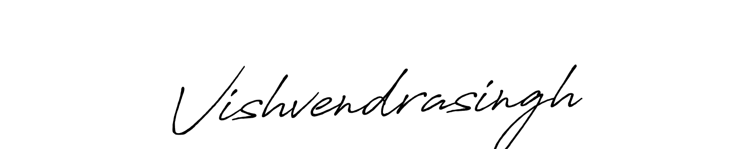 Make a beautiful signature design for name Vishvendrasingh. With this signature (Antro_Vectra_Bolder) style, you can create a handwritten signature for free. Vishvendrasingh signature style 7 images and pictures png