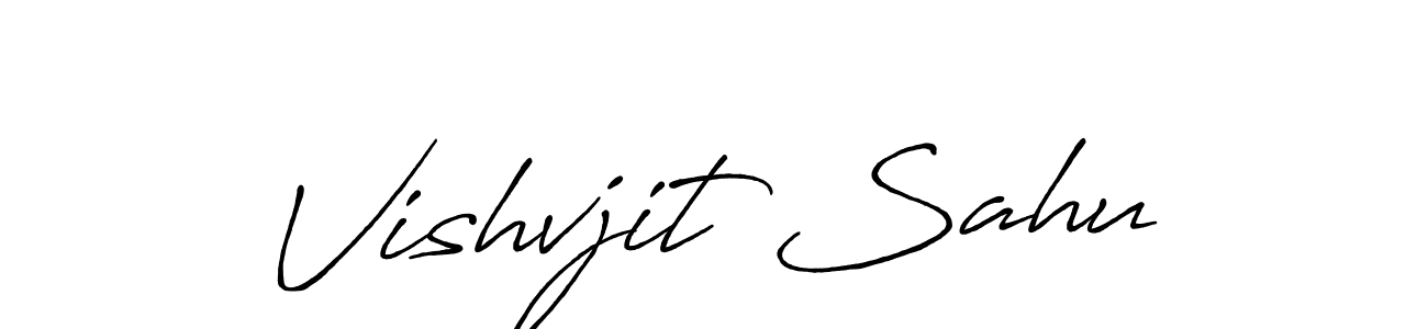 Design your own signature with our free online signature maker. With this signature software, you can create a handwritten (Antro_Vectra_Bolder) signature for name Vishvjit Sahu. Vishvjit Sahu signature style 7 images and pictures png