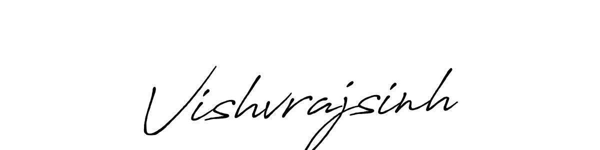Create a beautiful signature design for name Vishvrajsinh. With this signature (Antro_Vectra_Bolder) fonts, you can make a handwritten signature for free. Vishvrajsinh signature style 7 images and pictures png