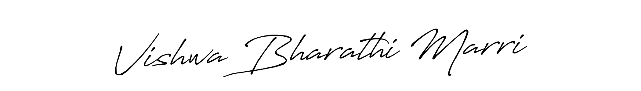 The best way (Antro_Vectra_Bolder) to make a short signature is to pick only two or three words in your name. The name Vishwa Bharathi Marri include a total of six letters. For converting this name. Vishwa Bharathi Marri signature style 7 images and pictures png