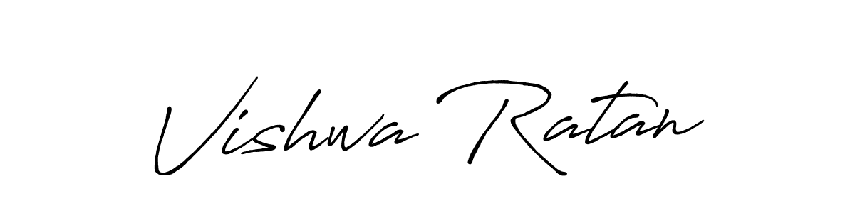 Make a beautiful signature design for name Vishwa Ratan. With this signature (Antro_Vectra_Bolder) style, you can create a handwritten signature for free. Vishwa Ratan signature style 7 images and pictures png