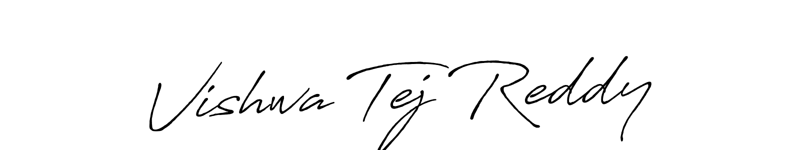 This is the best signature style for the Vishwa Tej Reddy name. Also you like these signature font (Antro_Vectra_Bolder). Mix name signature. Vishwa Tej Reddy signature style 7 images and pictures png