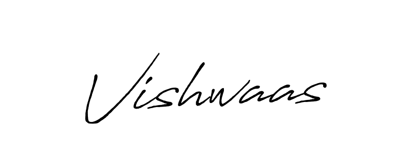 Create a beautiful signature design for name Vishwaas. With this signature (Antro_Vectra_Bolder) fonts, you can make a handwritten signature for free. Vishwaas signature style 7 images and pictures png