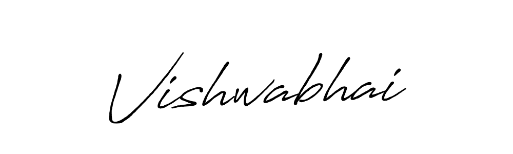 Create a beautiful signature design for name Vishwabhai. With this signature (Antro_Vectra_Bolder) fonts, you can make a handwritten signature for free. Vishwabhai signature style 7 images and pictures png