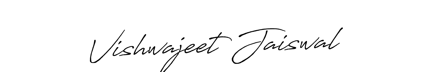 Design your own signature with our free online signature maker. With this signature software, you can create a handwritten (Antro_Vectra_Bolder) signature for name Vishwajeet Jaiswal. Vishwajeet Jaiswal signature style 7 images and pictures png