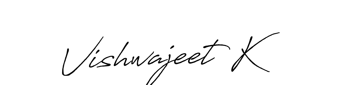 It looks lik you need a new signature style for name Vishwajeet K. Design unique handwritten (Antro_Vectra_Bolder) signature with our free signature maker in just a few clicks. Vishwajeet K signature style 7 images and pictures png