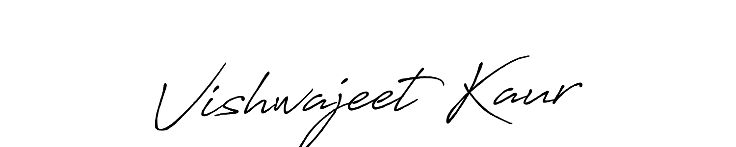 Antro_Vectra_Bolder is a professional signature style that is perfect for those who want to add a touch of class to their signature. It is also a great choice for those who want to make their signature more unique. Get Vishwajeet Kaur name to fancy signature for free. Vishwajeet Kaur signature style 7 images and pictures png