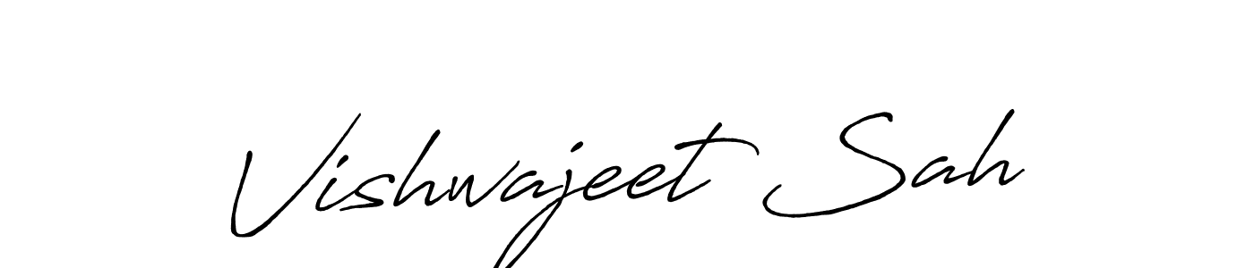 Design your own signature with our free online signature maker. With this signature software, you can create a handwritten (Antro_Vectra_Bolder) signature for name Vishwajeet Sah. Vishwajeet Sah signature style 7 images and pictures png