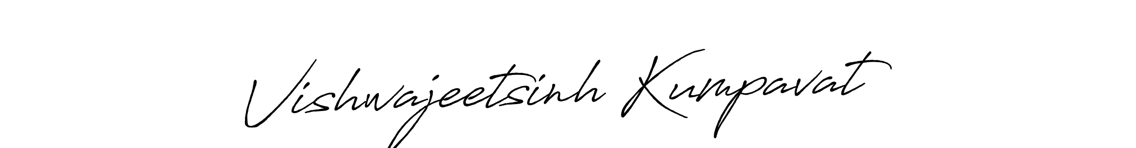 Vishwajeetsinh Kumpavat stylish signature style. Best Handwritten Sign (Antro_Vectra_Bolder) for my name. Handwritten Signature Collection Ideas for my name Vishwajeetsinh Kumpavat. Vishwajeetsinh Kumpavat signature style 7 images and pictures png