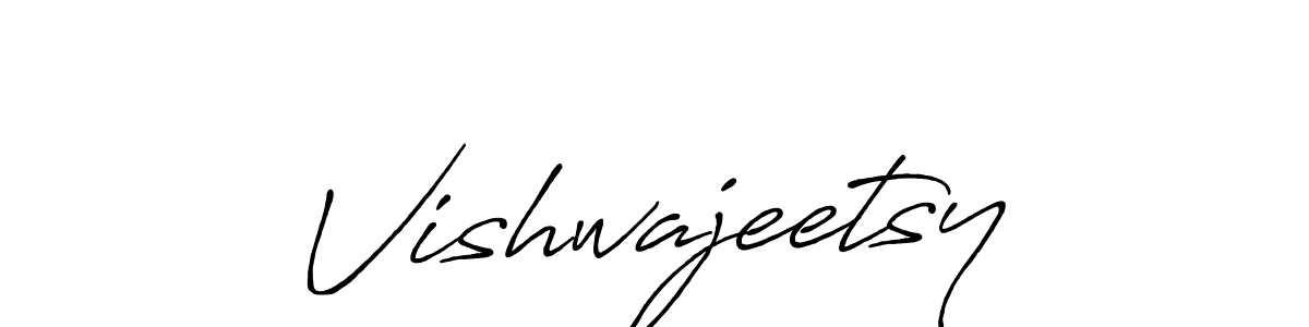 Also we have Vishwajeetsy name is the best signature style. Create professional handwritten signature collection using Antro_Vectra_Bolder autograph style. Vishwajeetsy signature style 7 images and pictures png
