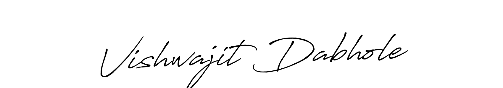 Vishwajit Dabhole stylish signature style. Best Handwritten Sign (Antro_Vectra_Bolder) for my name. Handwritten Signature Collection Ideas for my name Vishwajit Dabhole. Vishwajit Dabhole signature style 7 images and pictures png