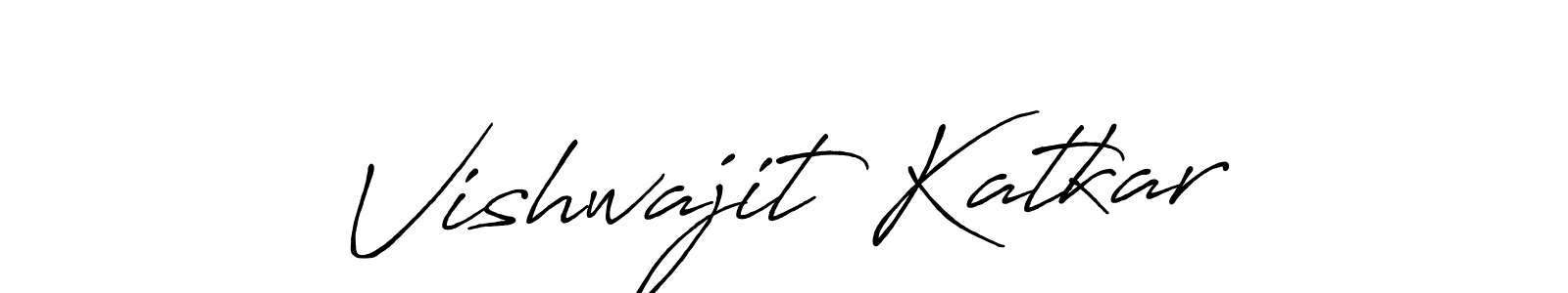 Vishwajit Katkar stylish signature style. Best Handwritten Sign (Antro_Vectra_Bolder) for my name. Handwritten Signature Collection Ideas for my name Vishwajit Katkar. Vishwajit Katkar signature style 7 images and pictures png