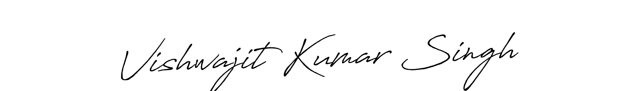 Make a beautiful signature design for name Vishwajit Kumar Singh. With this signature (Antro_Vectra_Bolder) style, you can create a handwritten signature for free. Vishwajit Kumar Singh signature style 7 images and pictures png