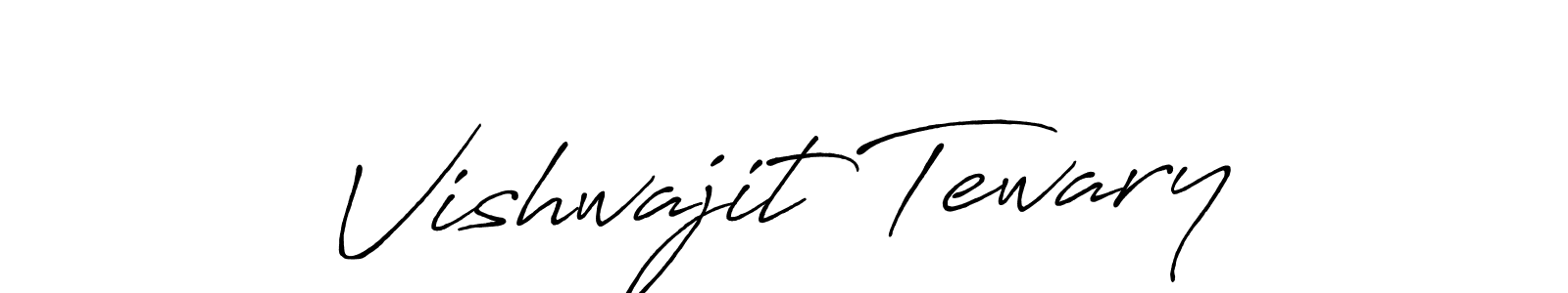 Make a beautiful signature design for name Vishwajit Tewary. With this signature (Antro_Vectra_Bolder) style, you can create a handwritten signature for free. Vishwajit Tewary signature style 7 images and pictures png