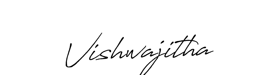 Vishwajitha stylish signature style. Best Handwritten Sign (Antro_Vectra_Bolder) for my name. Handwritten Signature Collection Ideas for my name Vishwajitha. Vishwajitha signature style 7 images and pictures png