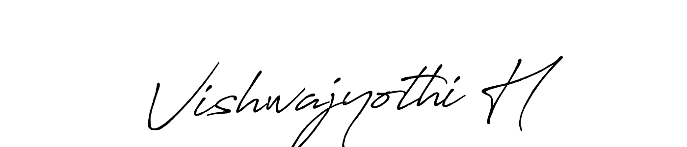 The best way (Antro_Vectra_Bolder) to make a short signature is to pick only two or three words in your name. The name Vishwajyothi H include a total of six letters. For converting this name. Vishwajyothi H signature style 7 images and pictures png