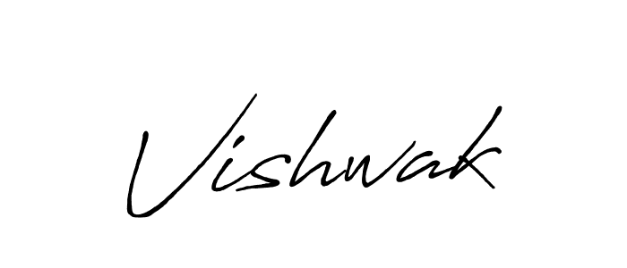 Make a beautiful signature design for name Vishwak. With this signature (Antro_Vectra_Bolder) style, you can create a handwritten signature for free. Vishwak signature style 7 images and pictures png