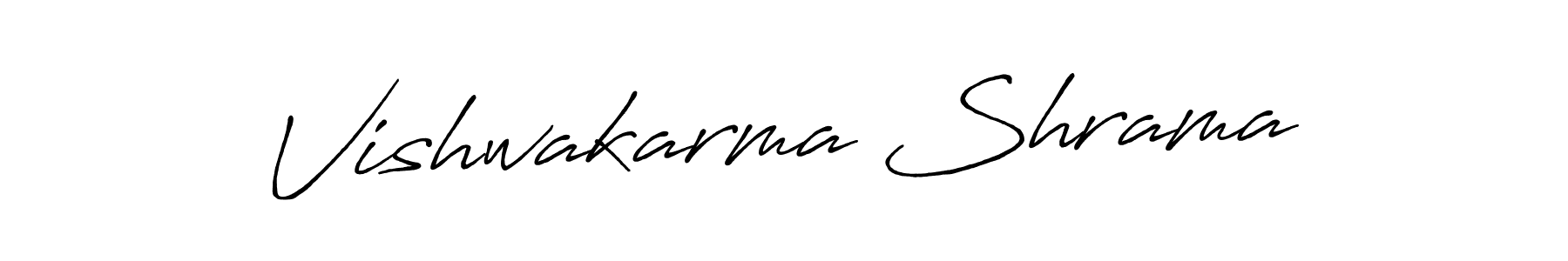 Design your own signature with our free online signature maker. With this signature software, you can create a handwritten (Antro_Vectra_Bolder) signature for name Vishwakarma Shrama. Vishwakarma Shrama signature style 7 images and pictures png