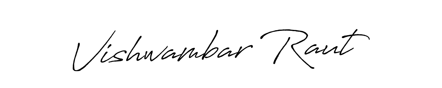 Make a beautiful signature design for name Vishwambar Raut. With this signature (Antro_Vectra_Bolder) style, you can create a handwritten signature for free. Vishwambar Raut signature style 7 images and pictures png