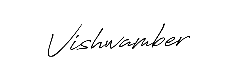 Make a beautiful signature design for name Vishwamber. With this signature (Antro_Vectra_Bolder) style, you can create a handwritten signature for free. Vishwamber signature style 7 images and pictures png