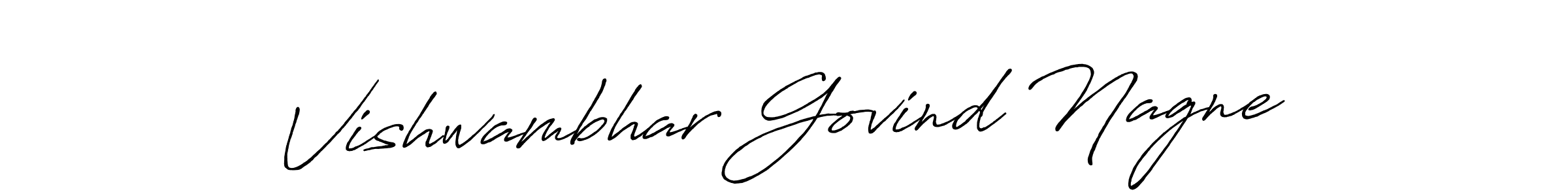 How to make Vishwambhar Govind Nagne name signature. Use Antro_Vectra_Bolder style for creating short signs online. This is the latest handwritten sign. Vishwambhar Govind Nagne signature style 7 images and pictures png